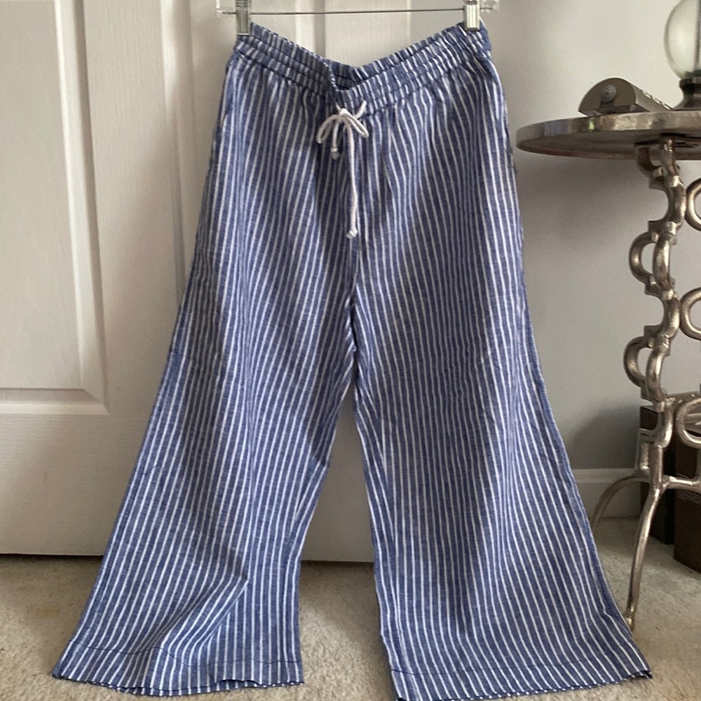 Beachlunchlounge Linen/Cotton blend cropped pants